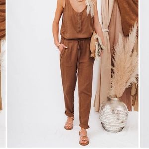 Vici Maye Pocketed Drawstring Jumpsuit